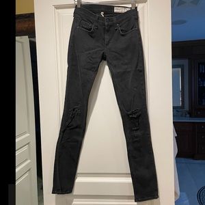 Rag & Bone black ripped skinny